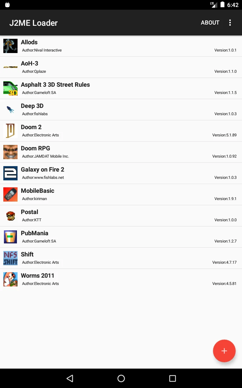 J2ME Loader screenshot