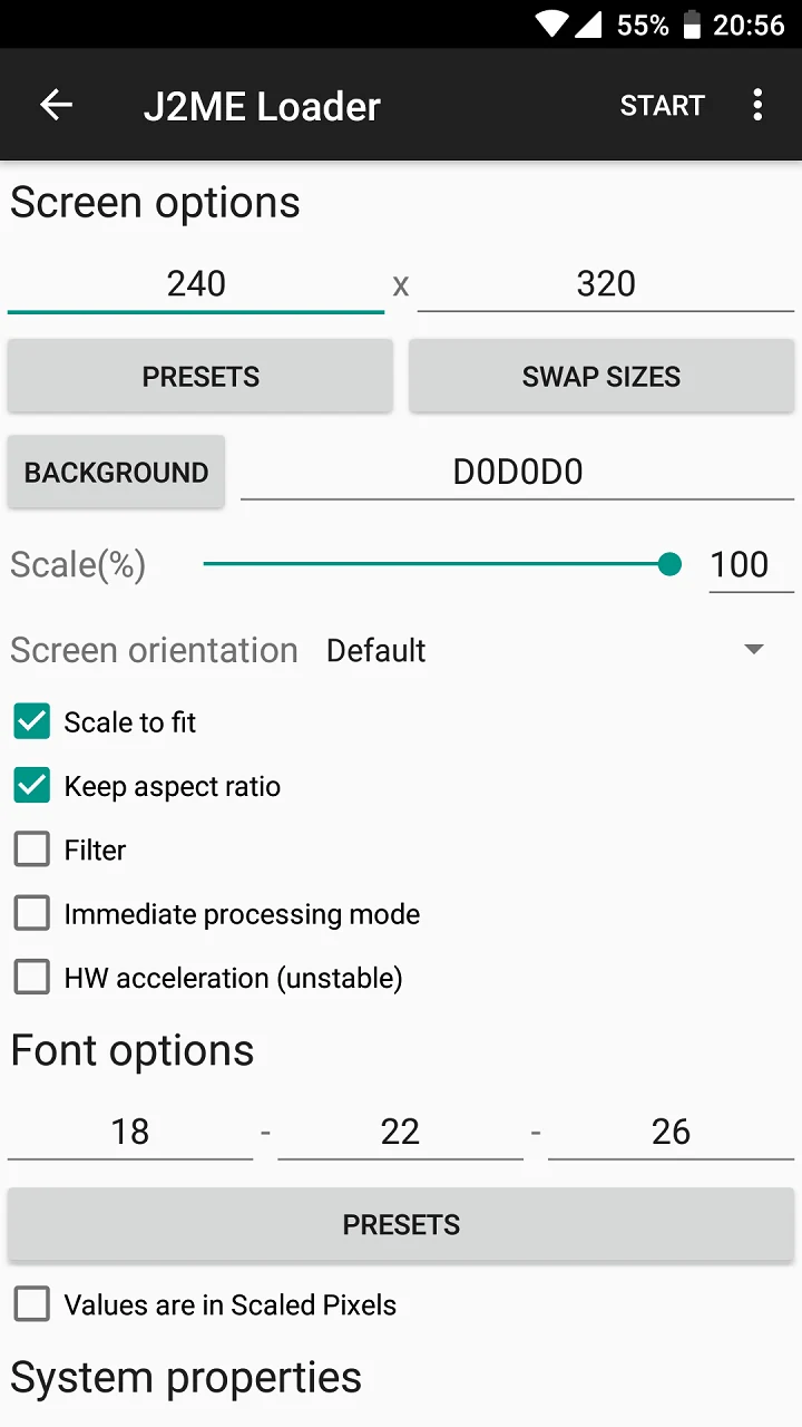 J2ME Loader screenshot